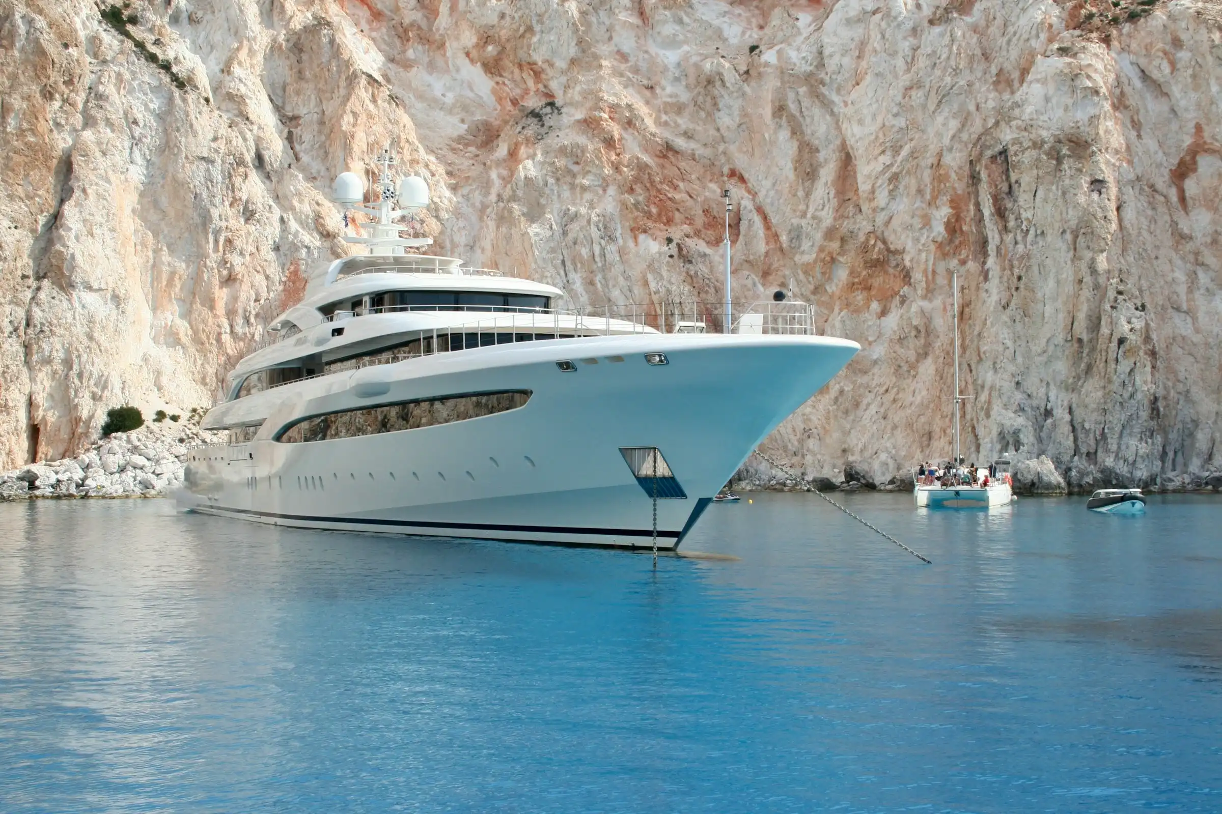 A yacht in Cabo San Lucas